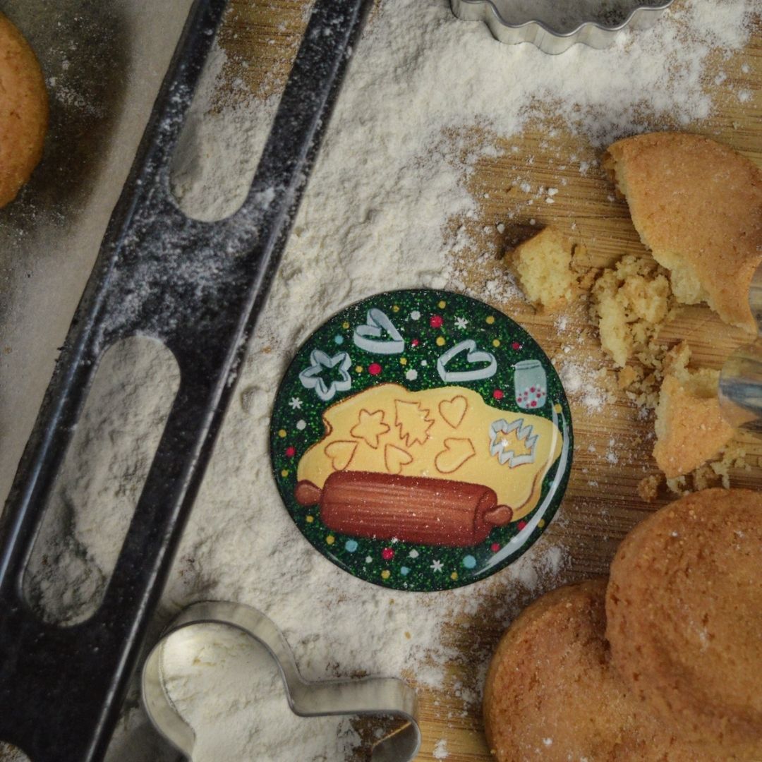 Einzelner Magnet: Plätzchen und Cookies backen